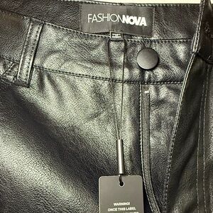 Fashion Nova Black Faux Leather Pants